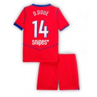 Stroje piłkarskie Paris Saint-Germain Desire Doue #14 Koszulka Trzeciej dla dzieci 2025-26 Krótki Rękaw (+ szorty)